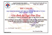 Gia đình bà Ngô Kim Hoa ủng hộ quỹ Hội 