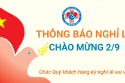 Thông báo Nghỉ lễ Quốc Khánh 02/9/2020