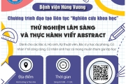  Thông báo tham dự chương trình đào tạo liên tục “Nghiên cứu khoa học” Ngày 06/12/2023 – 08/12/2023 tại Bệnh viện Hùng Vương 