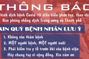 Thông báo trước tình hình dịch bệnh Covid-19